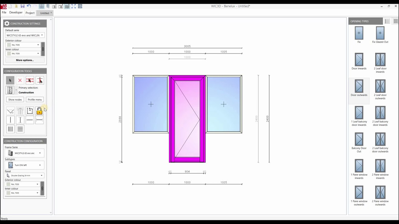 WIC3D - Software - Window Door definition - Custom shape