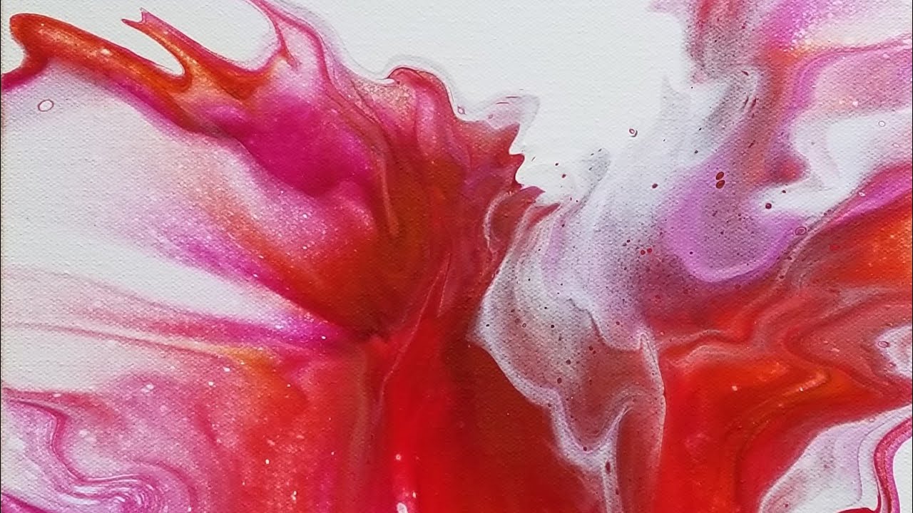 (41) ACRYLIC POURING - Dutch Pour - Part 1 of 4, will become Flamenco Dancer! Easy Recipe Details