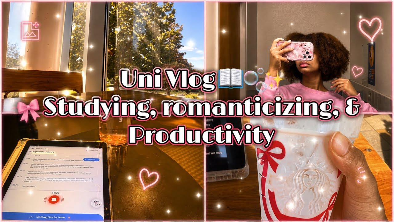 Studying, Romanticizing, & Productivity | University Vlog🫧✨