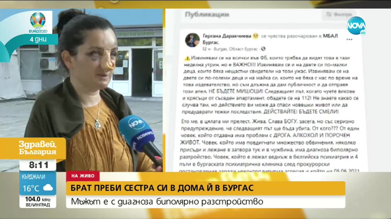 Мъж с биполярно разстройство преби сестра си - Здравей, България (07.06.2021)