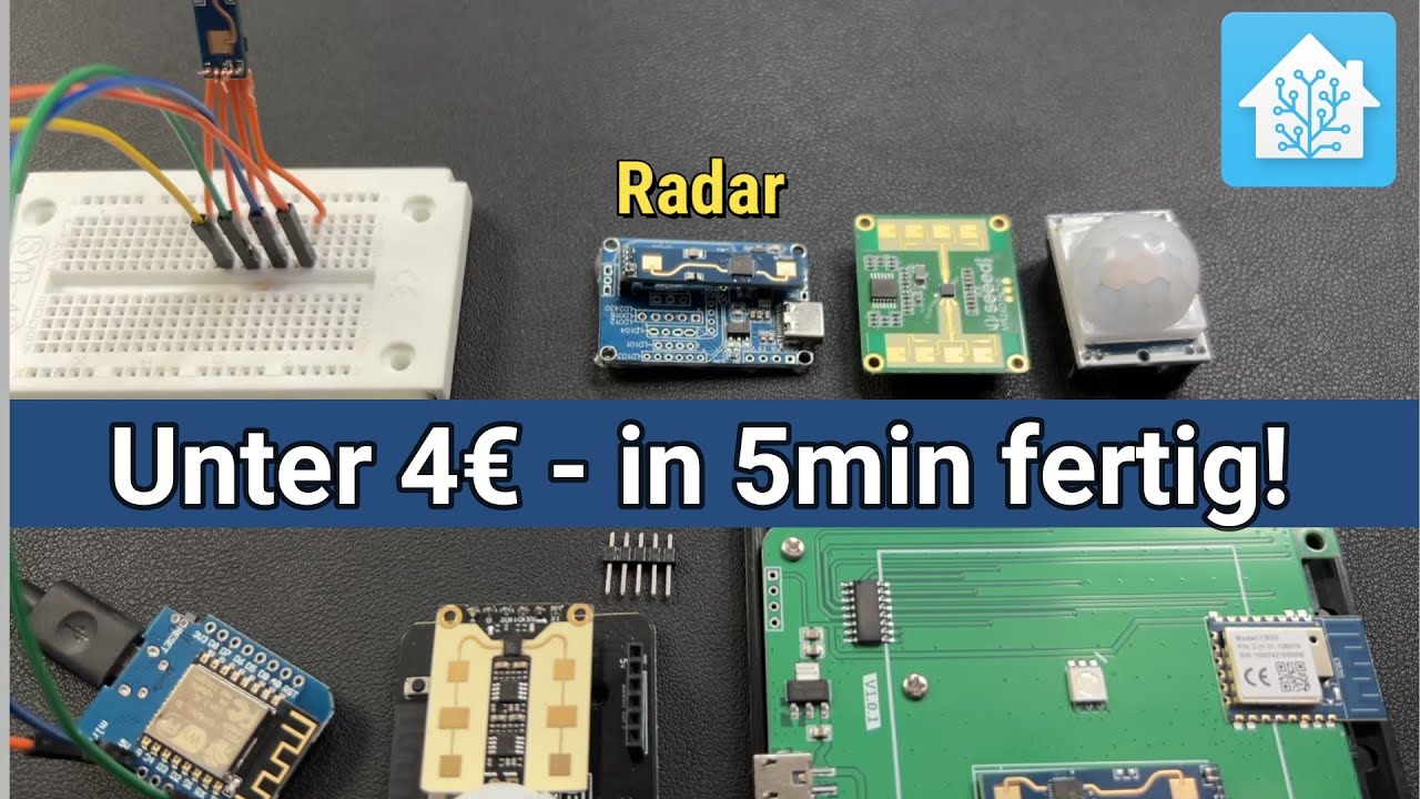 Radar Bewegungsmelder HLK-LD2410B-P 24 GHz mmWave mit Home Assistant BLE oder ESP8266