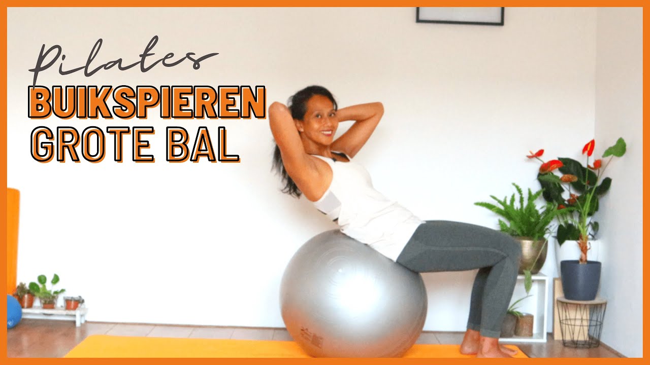 PILATES BUIKSPIEREN VOOR THUIS || 8 MIN - PILATES GROTE BAL WORKOUT