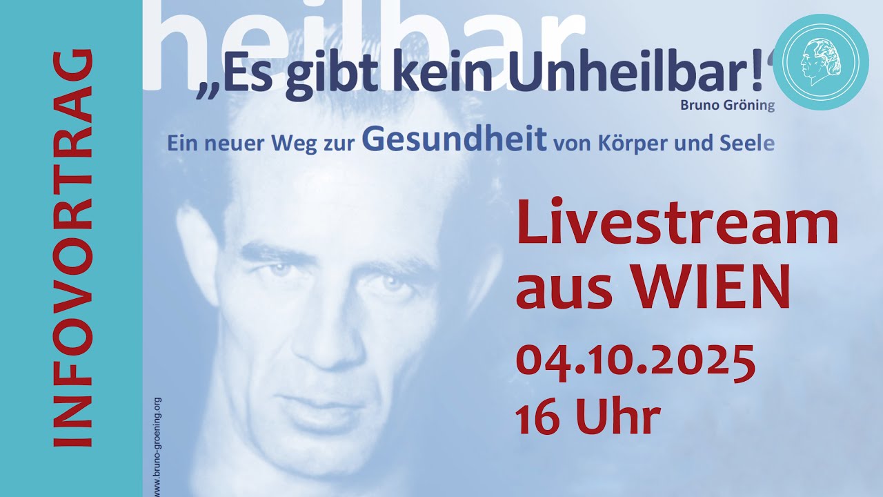 Bruno Gröning – Livestream eines Informationsvortrags aus Wien am 4. Oktober 2025