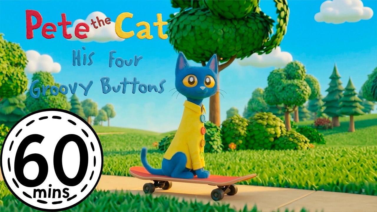 Pete The Cat and His Four Groovy Buttons 1 Hour Collection | KittyCatCollection