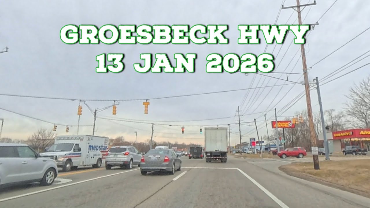 Groesbeck Hwy: McNichols to M59 | No Talking Daytime Dashcam