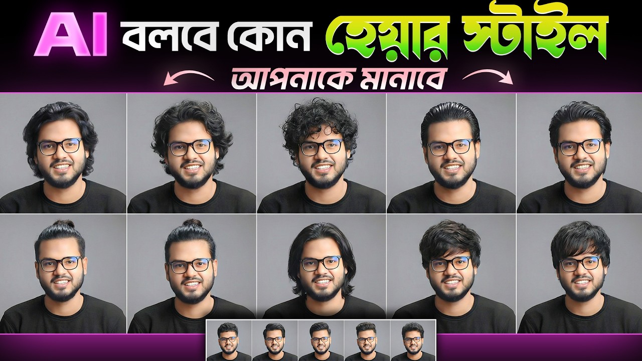 AI বলবে কোন Hairstyle আপনাকে মানাবে! - Hair Style Photo Editing