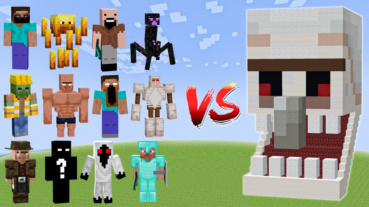 which vanilla mobs is the strongest against Iron Golem Mimicer ?