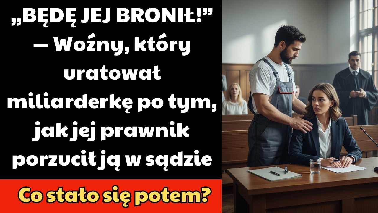 „BĘDĘ JEJ BRONIŁ!” — Woźny, który uratował miliarderkę po tym, jak jej prawnik porzucił ją w sądzie