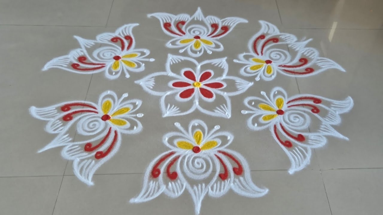 #Aadi Velli Special rangoli (7-4)/#Friday rangoli designs/#Beautiful rangoli