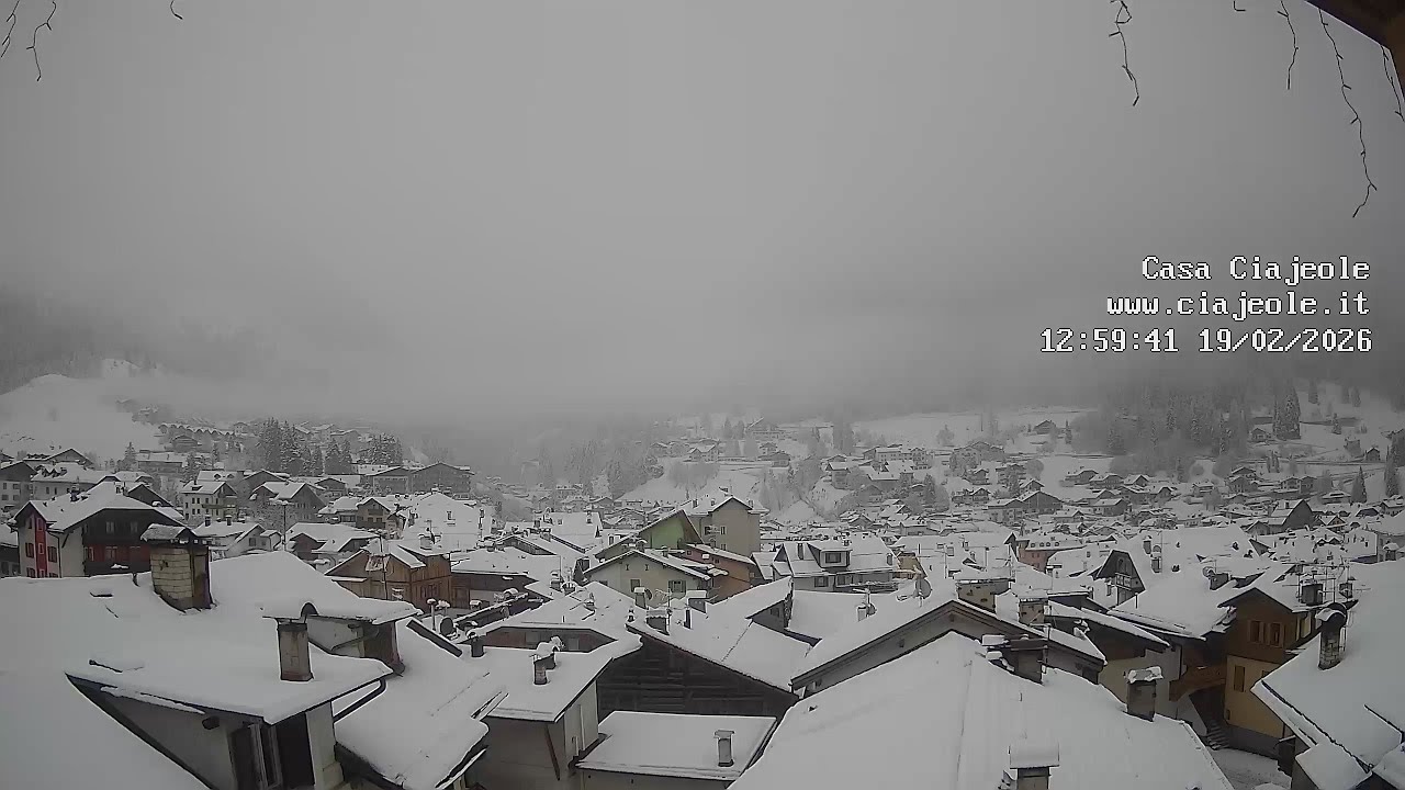 Timelapse 19/02/2026 - Webcam Casa Ciajeole - Moena, Val di Fassa, Dolomiti