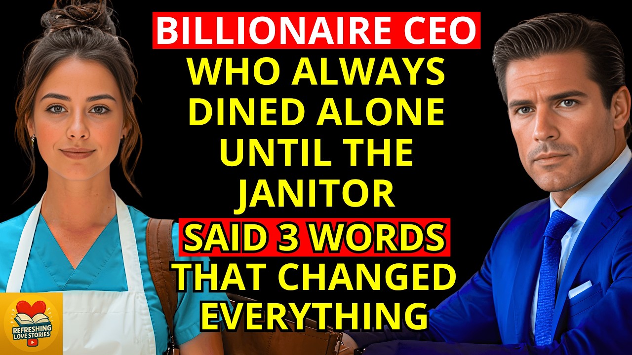 THE BILLIONAIRE WHO ALWAYS DINED ALONE — UNTIL THE JANITOR SAID 3 WORDS THAT CHANGED EVERYTHING