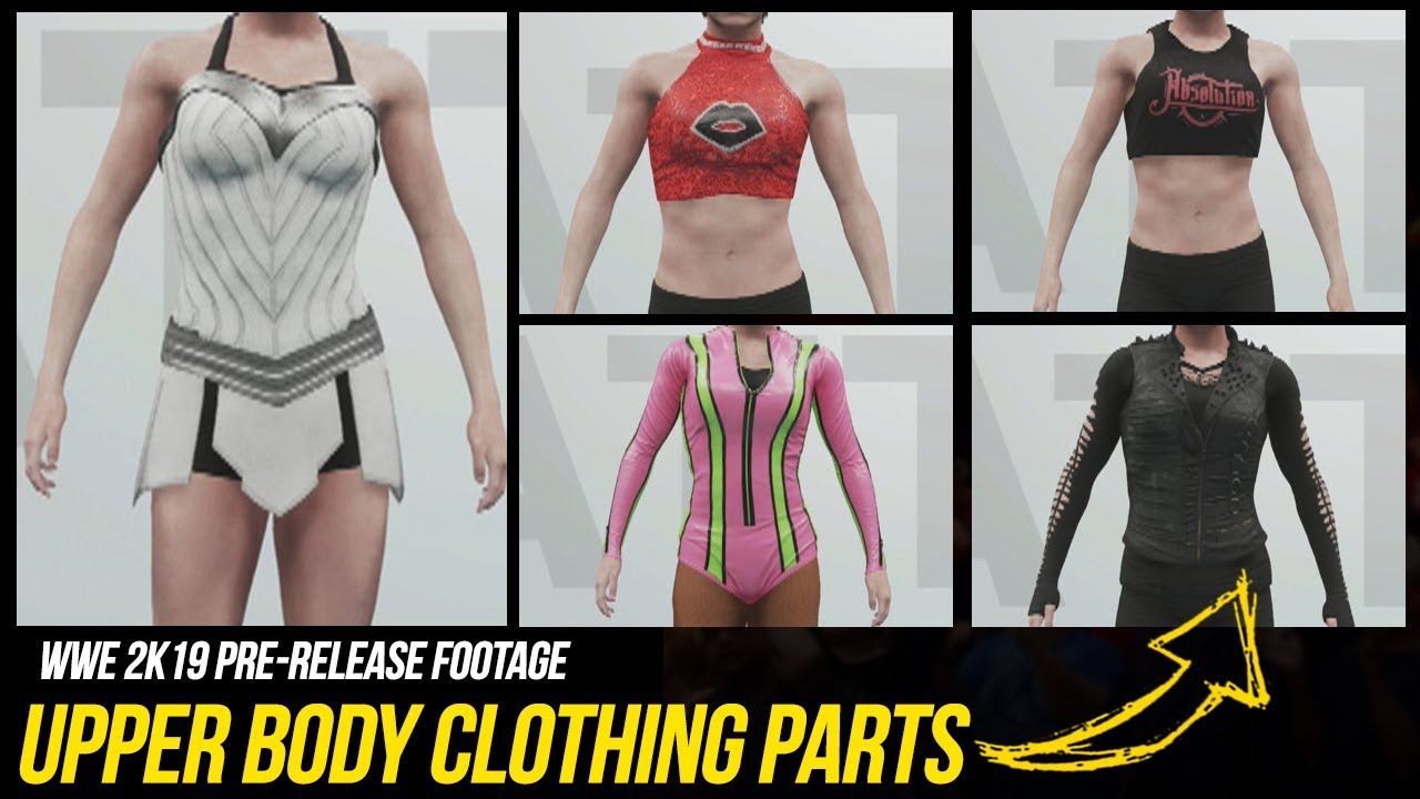 WWE 2K19: Creation Suite: Upper Body Clothing Parts #WWE2K19