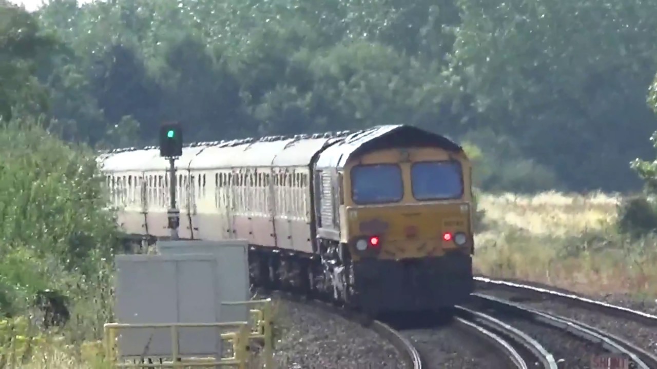 GBRF 66741 and 47727 on The Solent And Sussex Explorer at Ford and Littlehampton 21/7/18