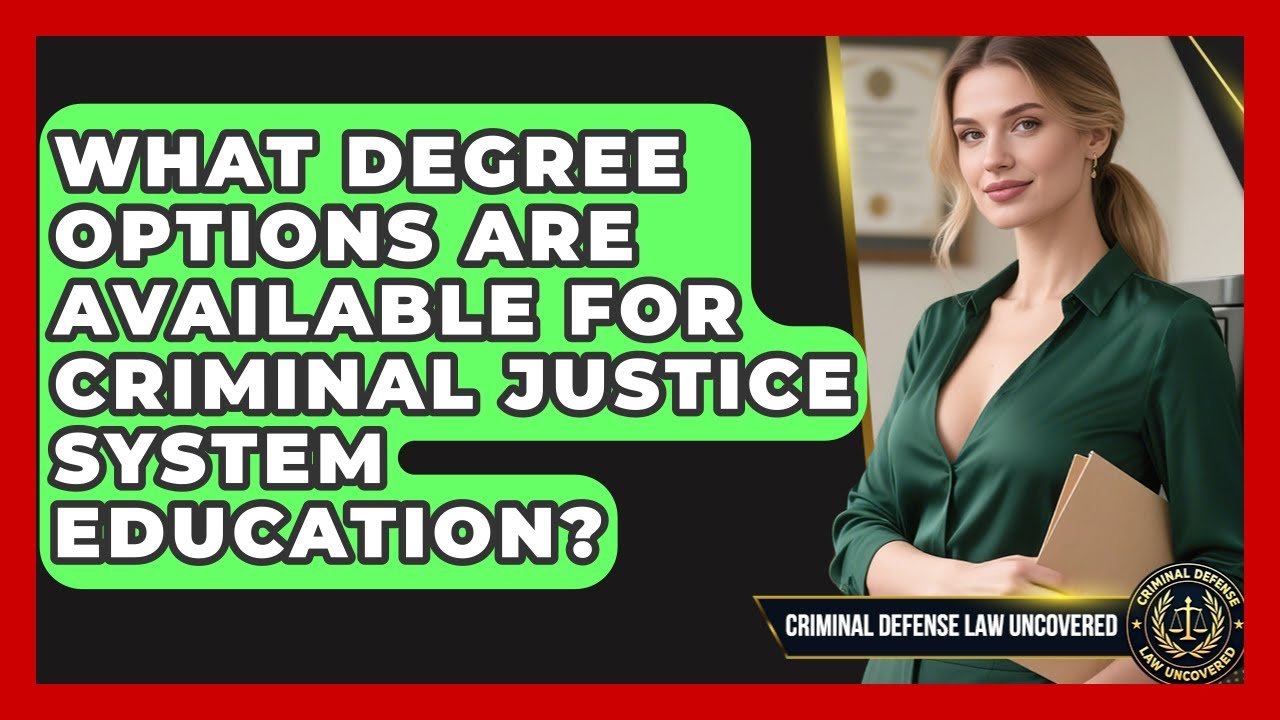 What Degree Options Are Available for Criminal Justice System Education?