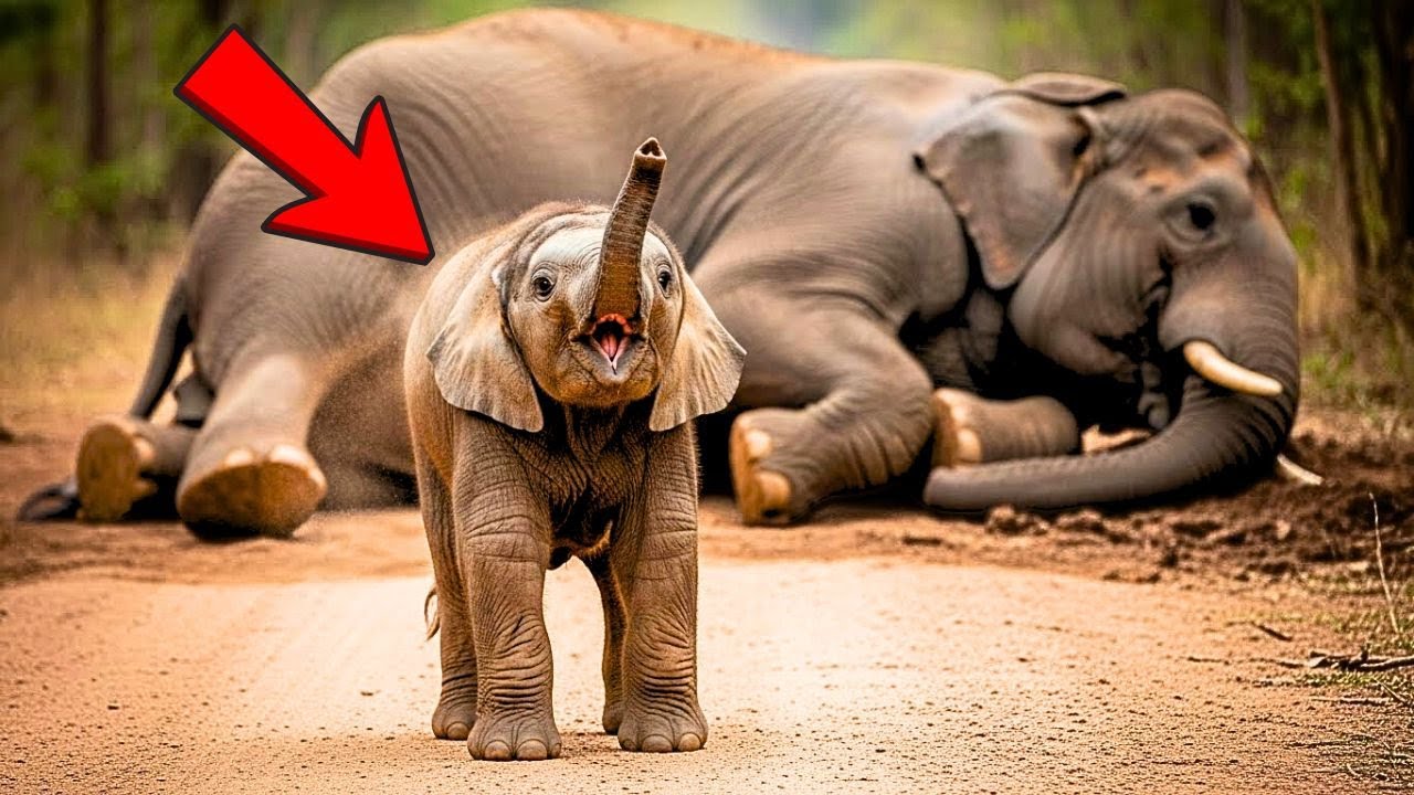 La cría de ELEFANTE atravesó la SELVA para salvar a su MADRE enferma...