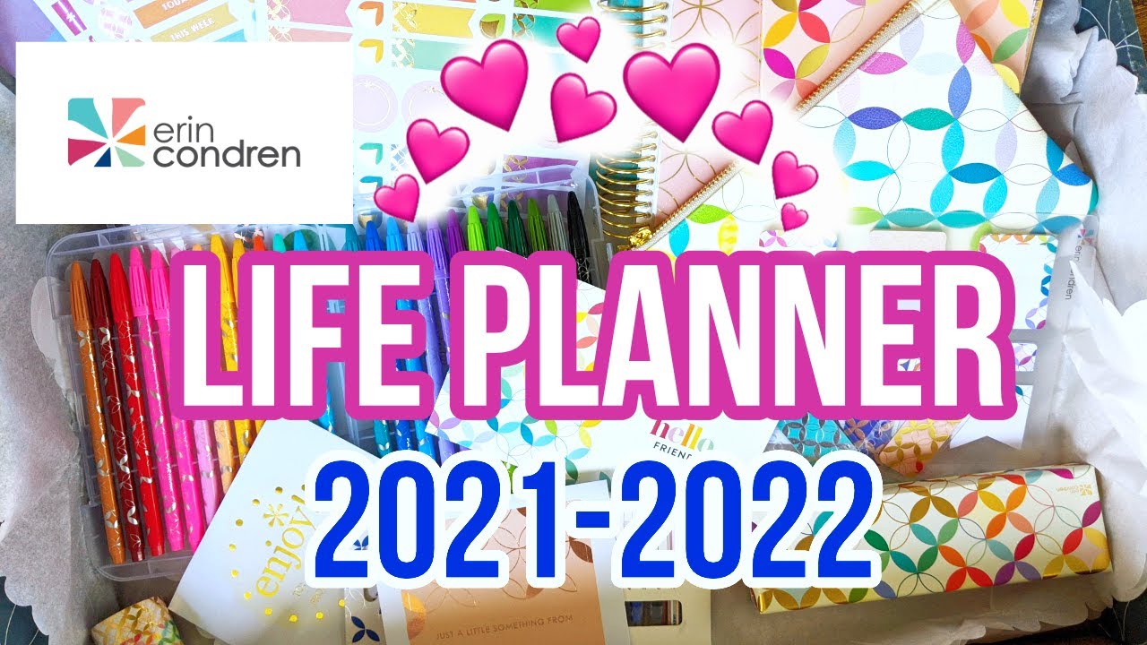 *NEW* Erin Condren Launch |2021 -2022 Life Planner and Accessories! Colorful Hourly