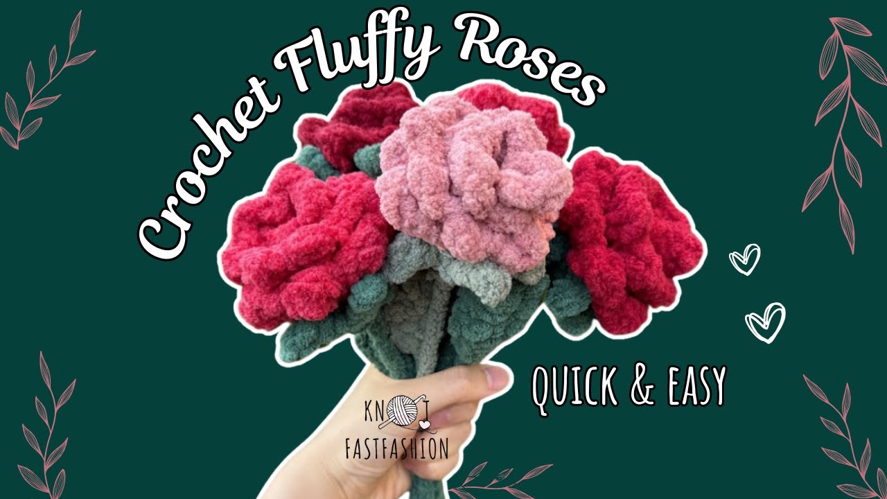 Fluffy Roses | Step-by-Step Crochet Tutorial | US Term | Advanced Beginner