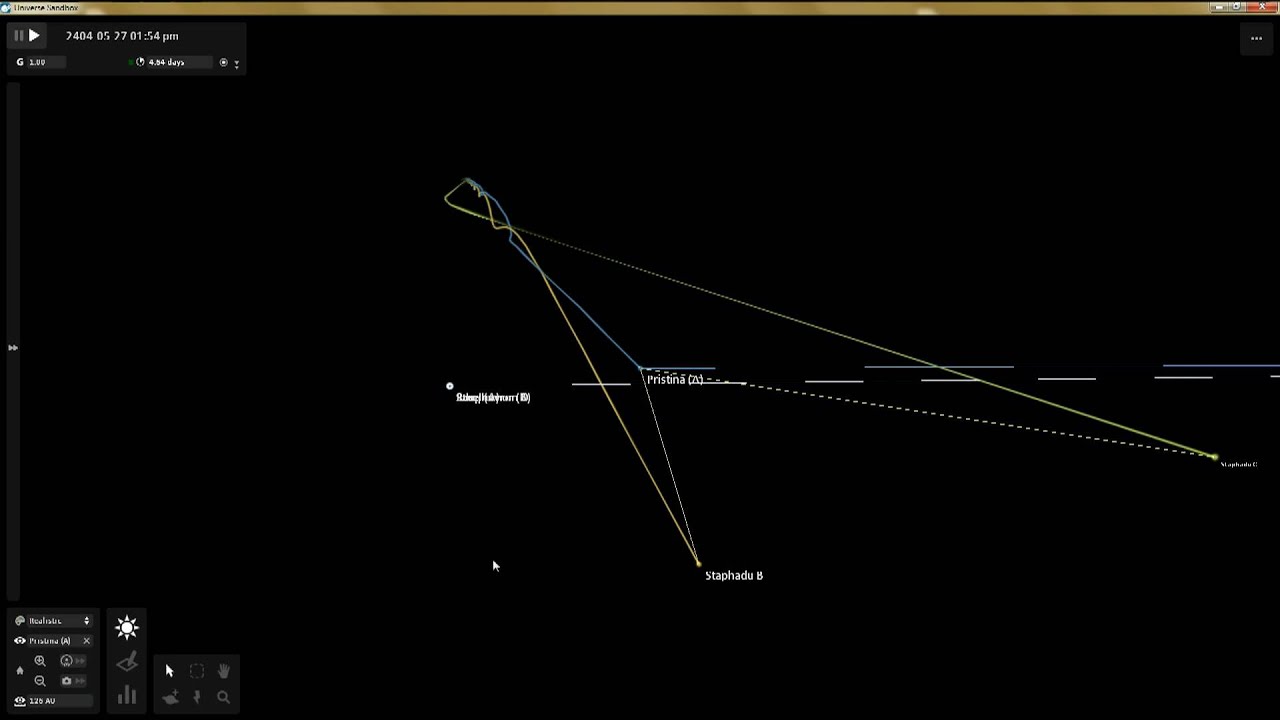 Triple star system orbit ( 