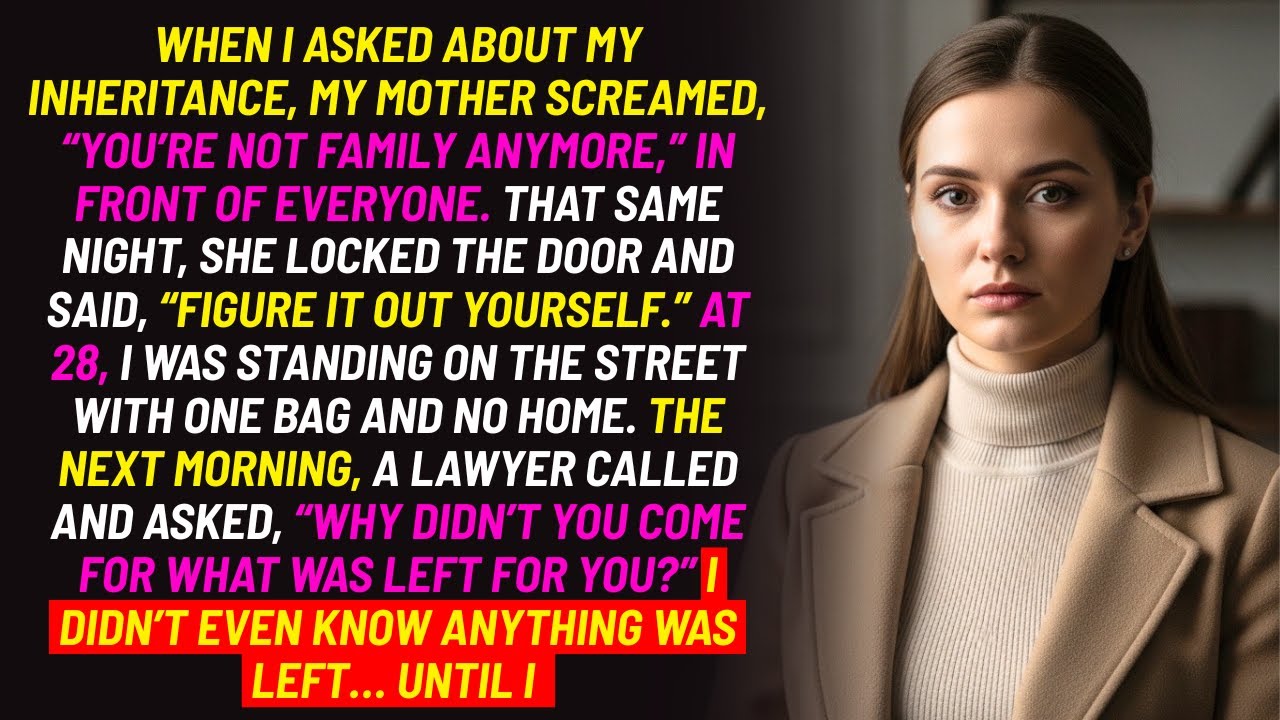 “You’re Not Family,” My Mother Yelled—She Took My Inheritance And Left Me Homeless At 28