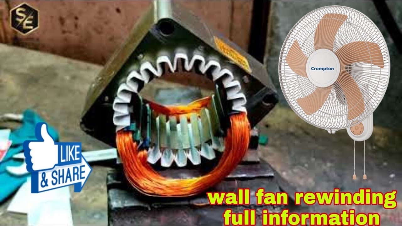 24slot 2800rpm wall fan rewinding data & connection#table fan winding#copper winding#motor winding💯💯