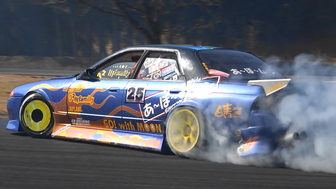 32走 DRIFT ドリフト走行 R32 SKYLINE モーターランド三河