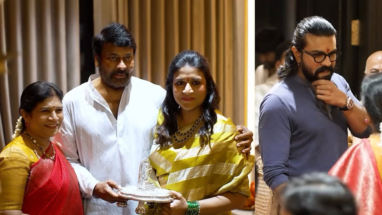 Chiranjeevi, Ram Charan & Family ❤😍 | Mega Family Navaratri Celebrations 2025
