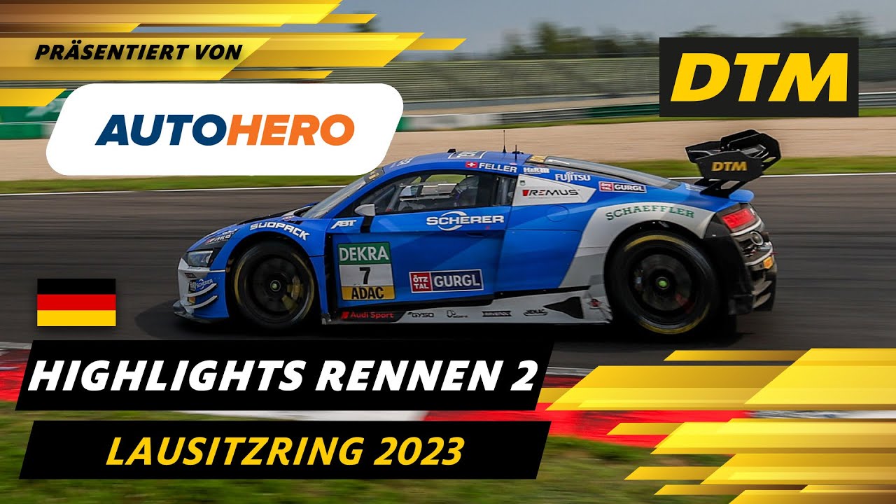 Hei&szlig;es zweites Rennen am Lausitzring | DTM Highlights pr&auml;sentiert von Autohero | DTM 2023