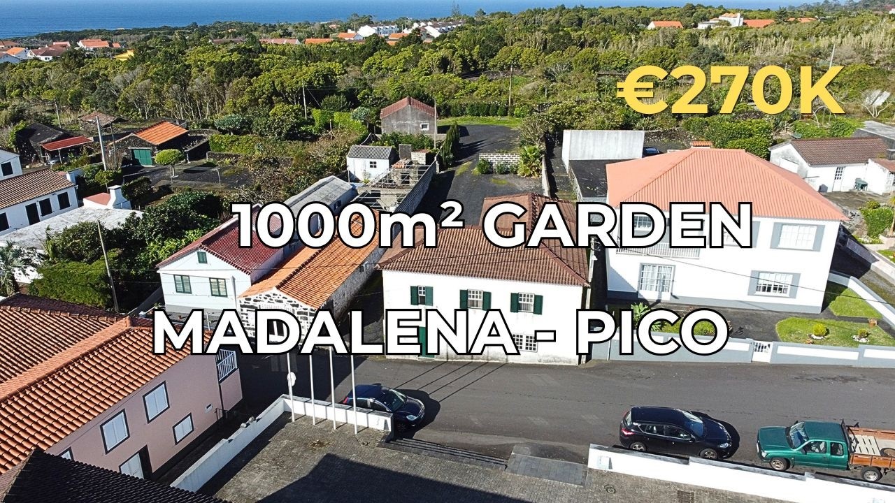 Moradia T2 Recuperada com Jardim 1000m² nas Sete Cidades, Madalena, Pico
