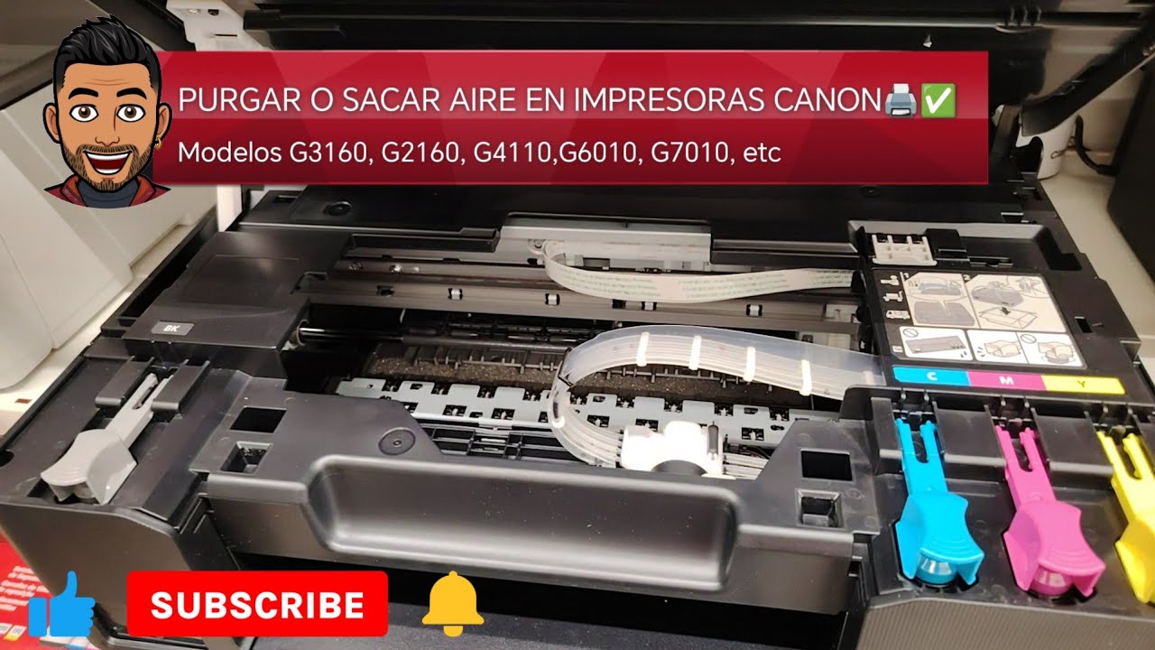 COMO PURGAR MANGUERAS CON AIRE - IMPRESORA CANON 🖨️✅ MODELOS G3160, 2160, 4110, 6010, 7010,etc