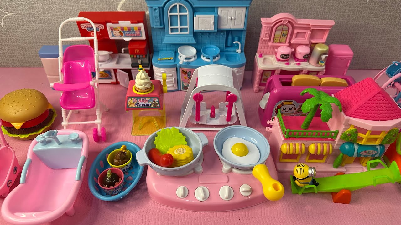 Mainan Masak Masakan Kitchen Set, Kompor Memasak, Es Krim, Ayuanan, Mainan Memasak Telur Sayur dll