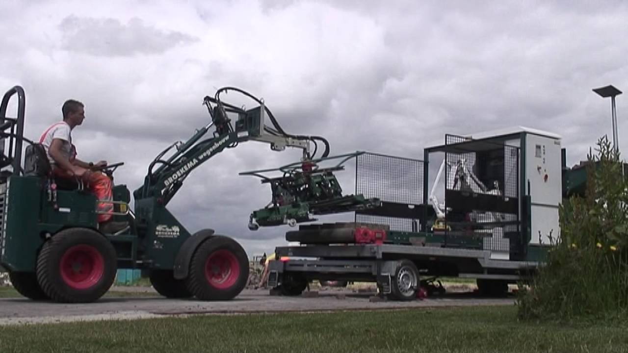 Machinaal straten Broekema Wegenbouw
