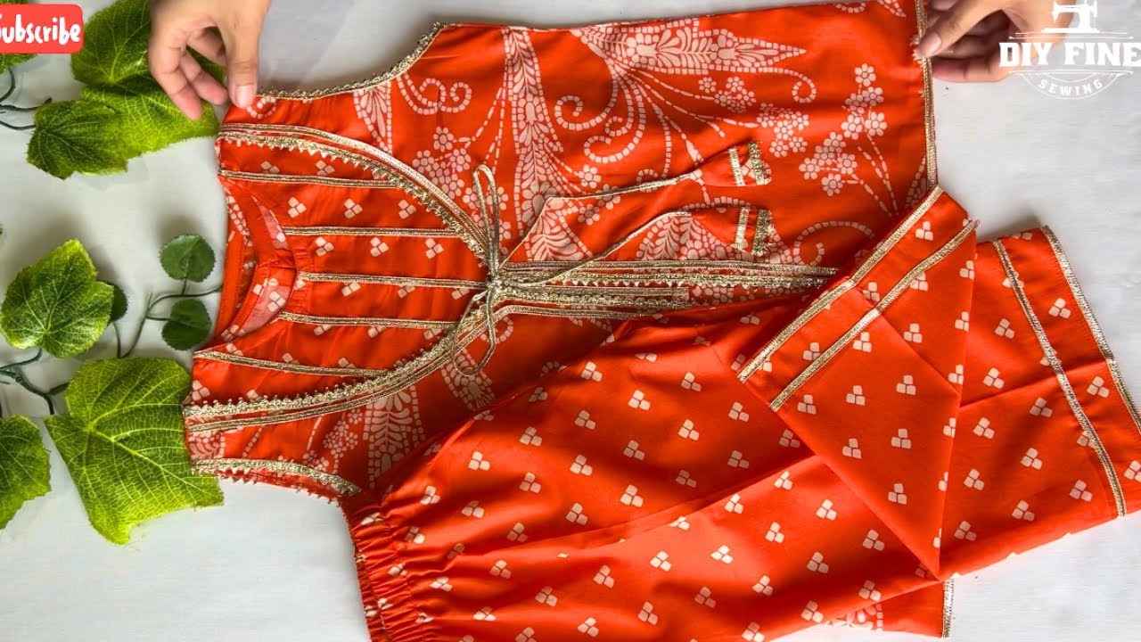 Fancy Eid Baby Dress Cutting and Stitching Tutorial || Gotta work Baby Dress