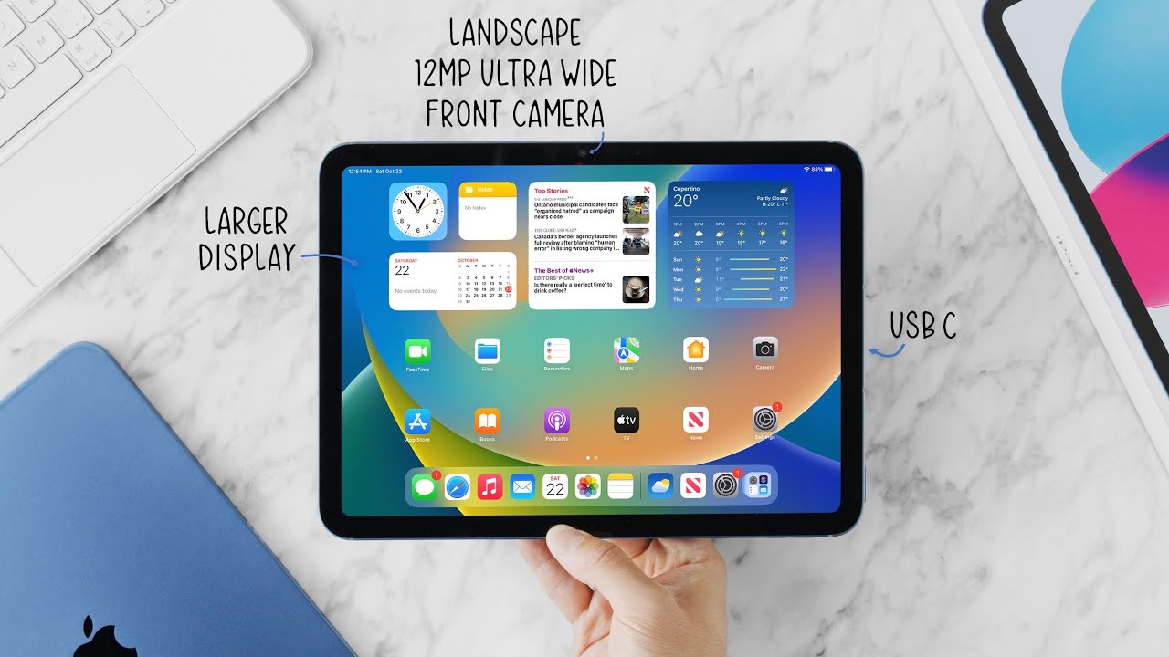 НОВЫЙ iPad 2022 (10-го поколения) Распаковка и настройка &mdash; СИНИЙ!