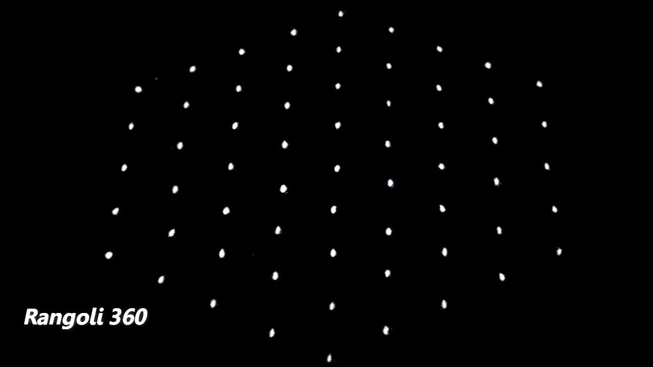 Daily Rangoli 9X5 dots #83 | Easy rangoli | Kolam designs | Muggulu rangoli | Rangoli 360