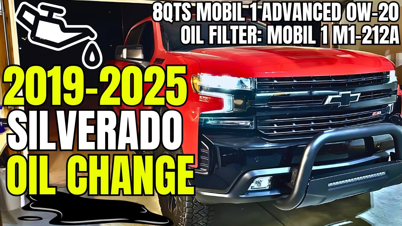 2019-2025 CHEVROLET SILVERADO 5.3 OIL CHANGE
