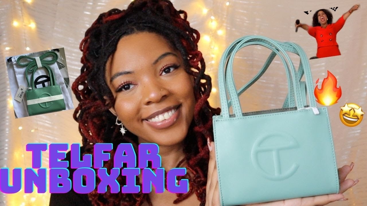 TELFAR UNBOXING SAGE GREEN + REVIEW/WHAT FITS INSIDE?