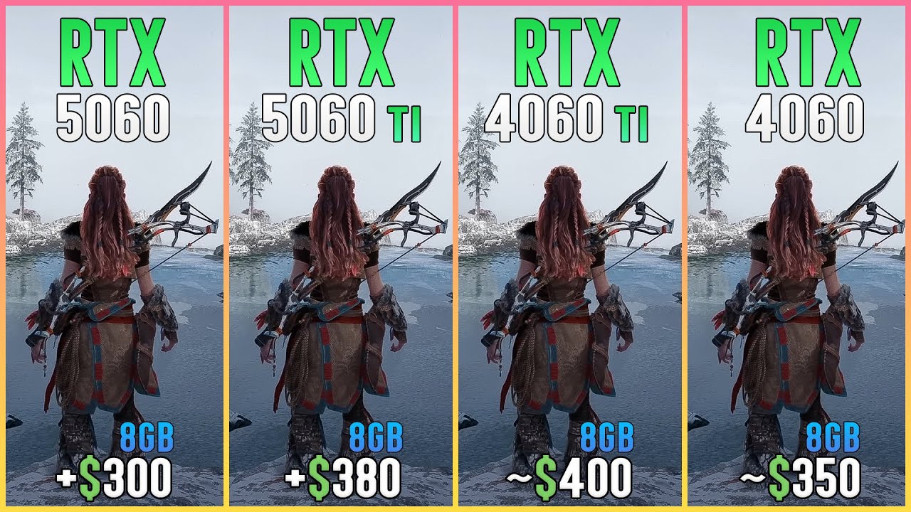 RTX 5060 vs RTX 5060 Ti 8GB vs RTX 4060 Ti 8GB vs RTX 4060 - Test in 11 Games
