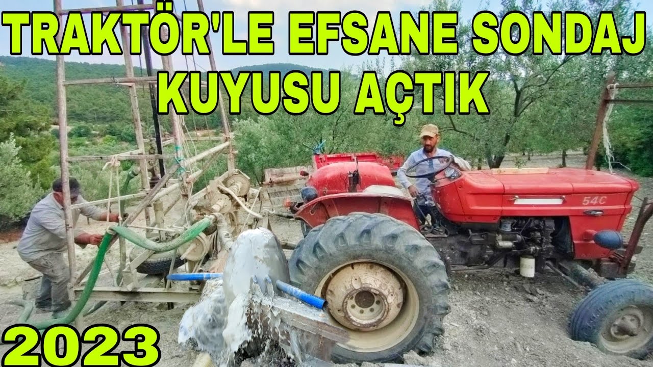 54 C TRAKTÖR İLE 22 METRE SONDAJ KUYUSU AÇTIK~EFSANE MAKİNA GÖREVİ TAMAMLADI.