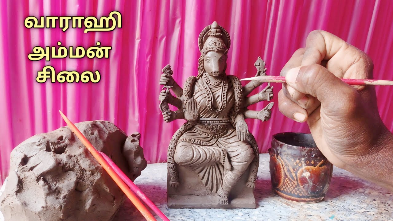 How to make varahi amman statue / varahi amman making in clay/ varahi amman  #sirpithamizhan