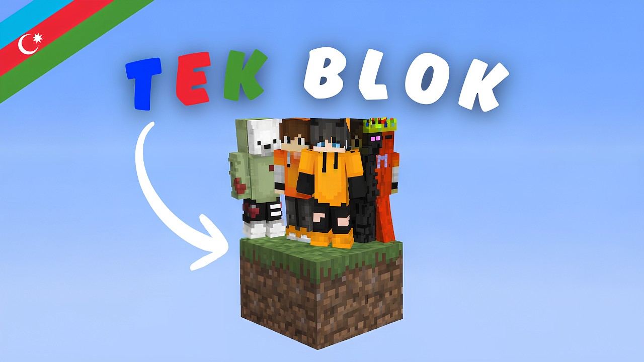 4 OYUNCU TƏK BLOK😅 Minecraft