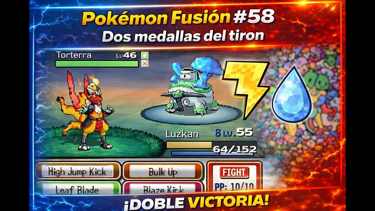 Pokemon Fusion #58 Dos medallas del tiron