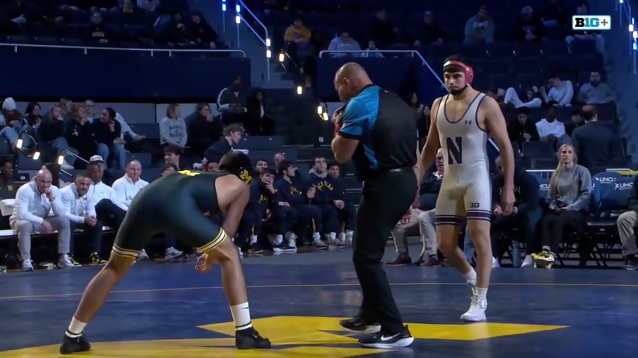 184 lbs: Northwestern's J.D. Perez vs. Michigan's Brock Mantanona | Michigan Wrestling
