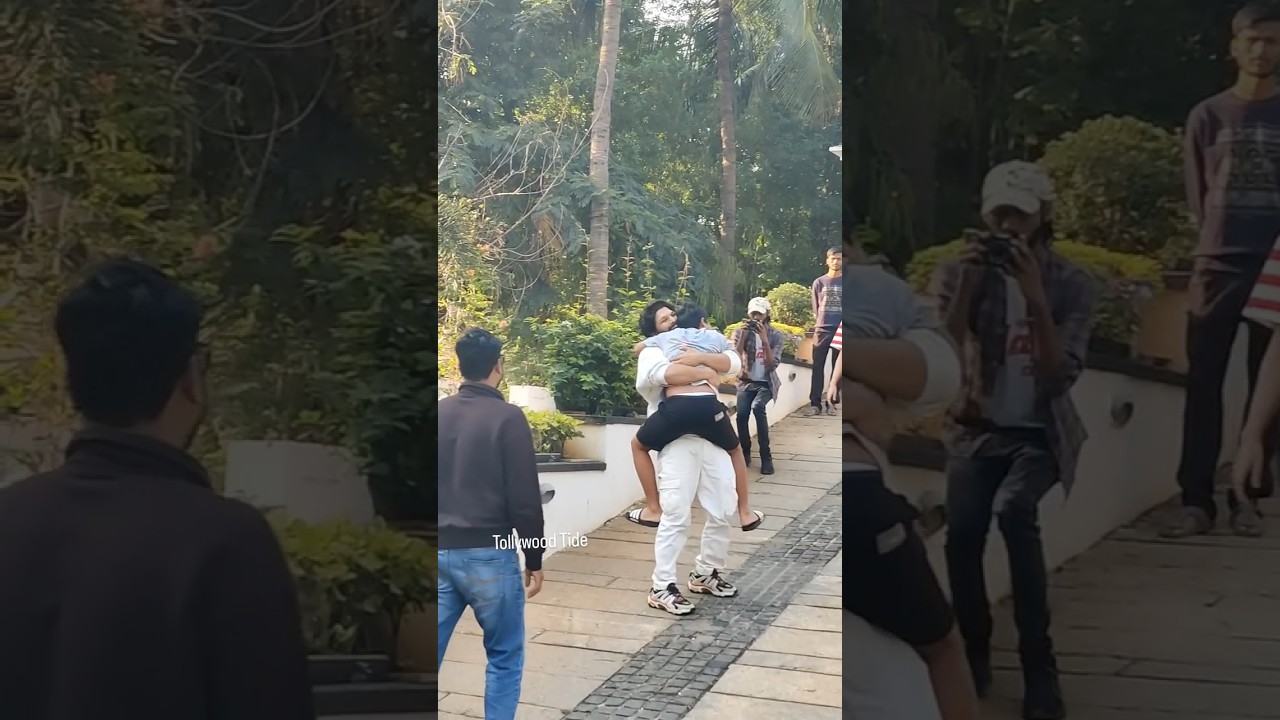 Allu Arjun meeting brother Allu Sirish and Allu Ayaan #alluarjun #allusirish #alluayaan