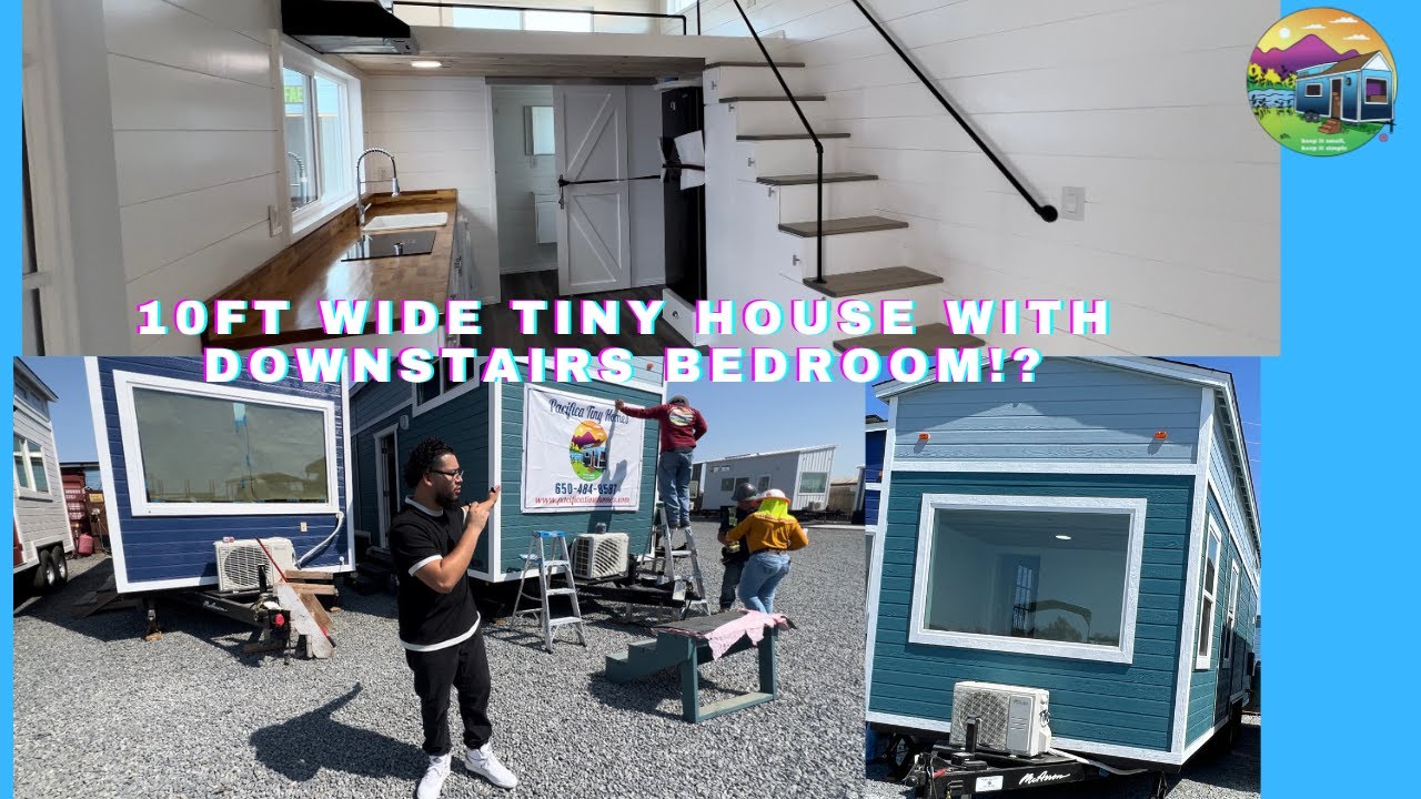 10ft wide huge tiny house with a bedroom downstairs!(FREE giveaway) *MERCH