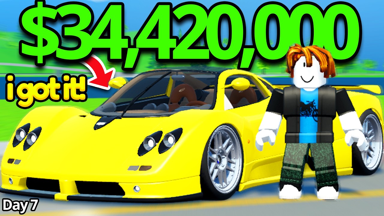 POOR To MOST EXPENSIVE CAR In ONE WEEK! (Day 7/7)  | Driving Empire