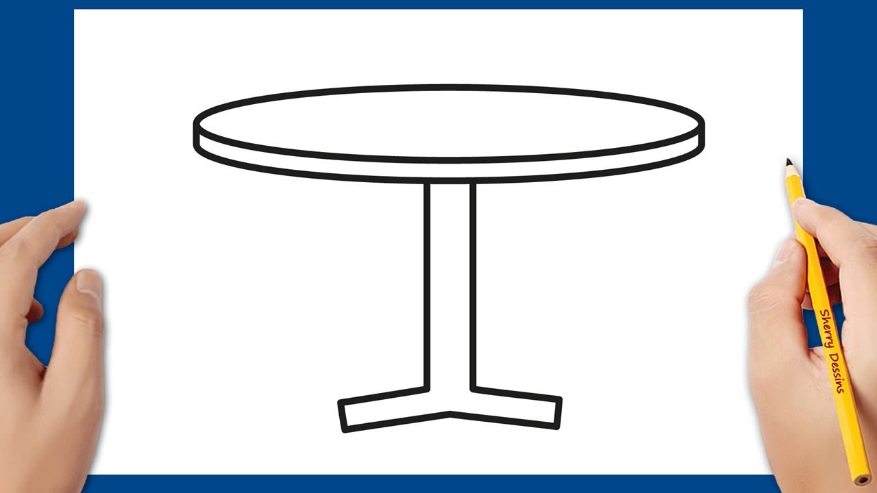 Comment dessiner une table ronde étape par étape