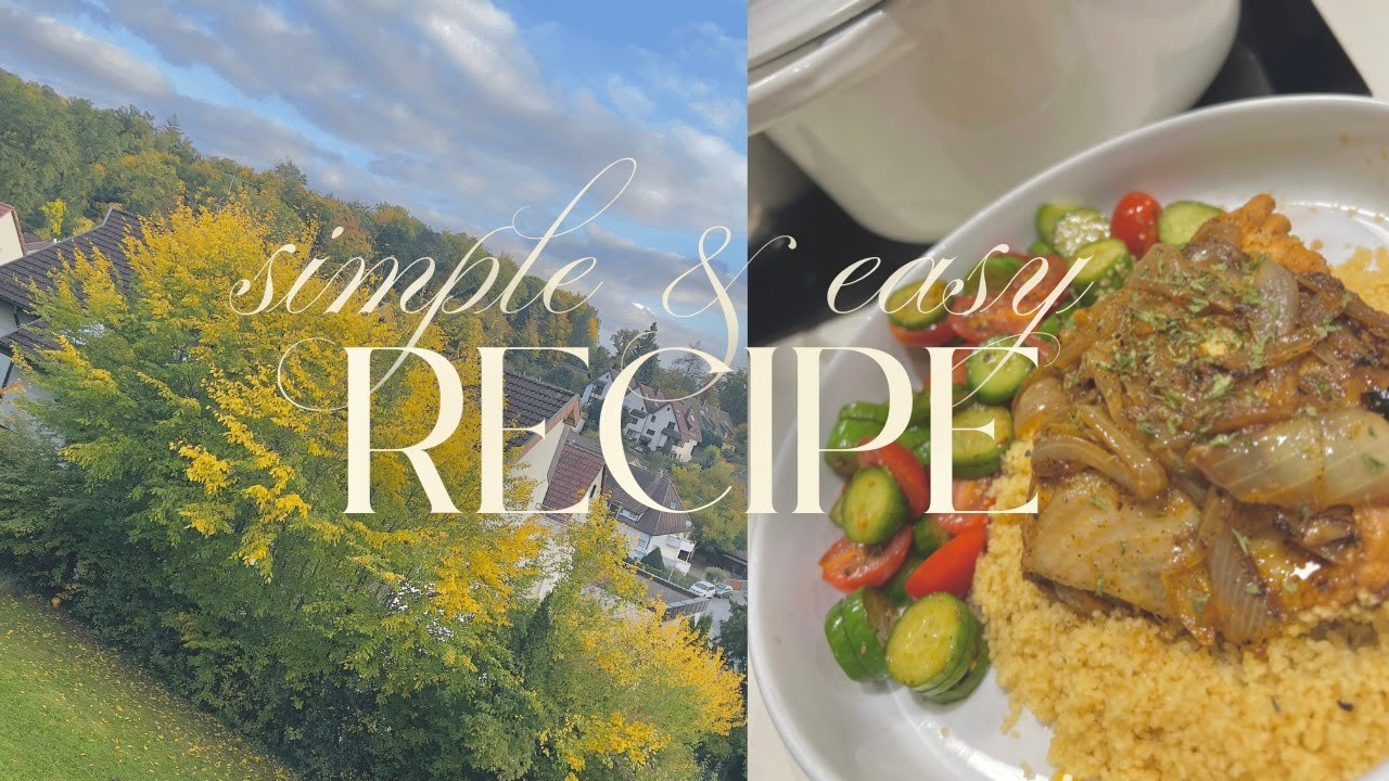 Let's Cook | Oven Roasted Chicken w/ lemon couscous, tomato & cucumber salad 🥗