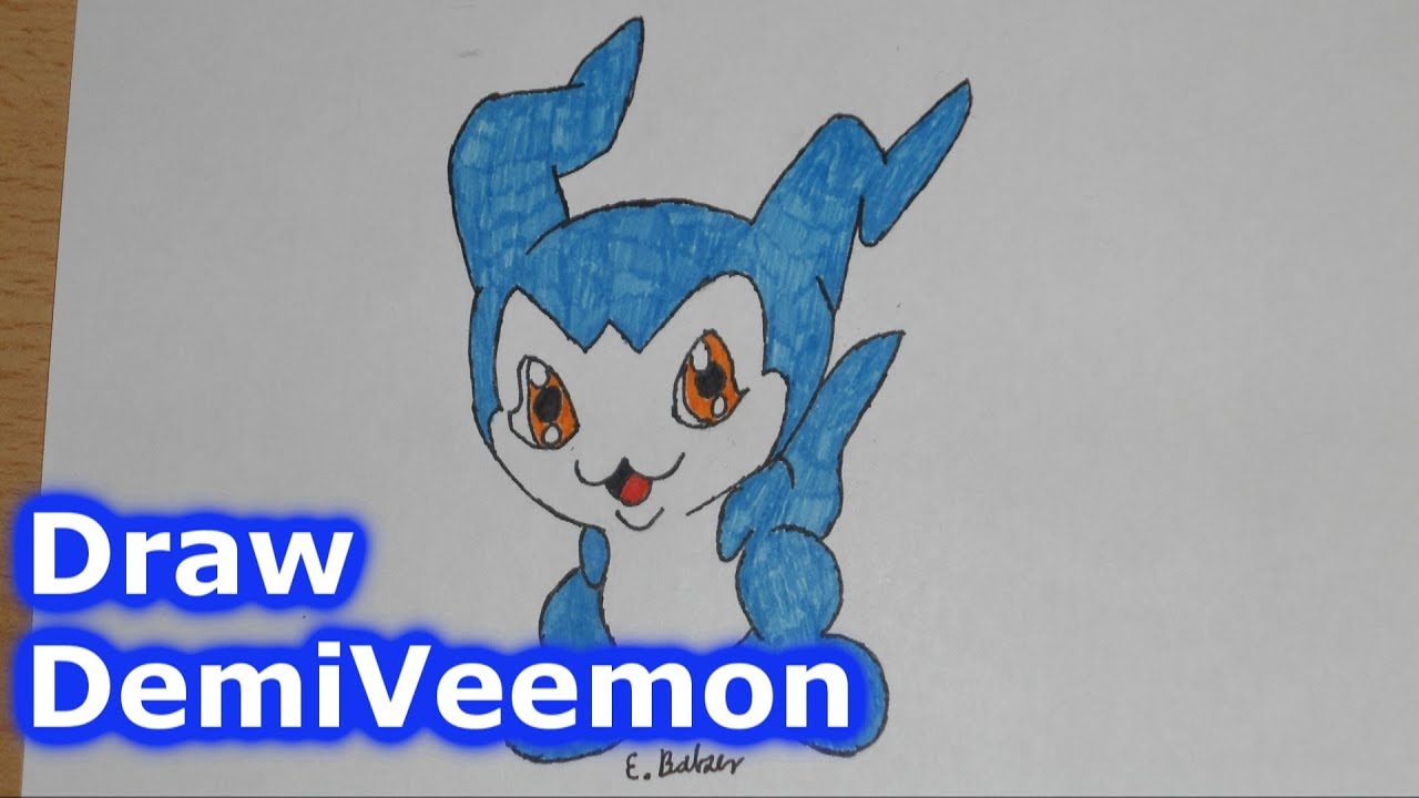 Drawing Demiveemon / Chibimon from Digimon