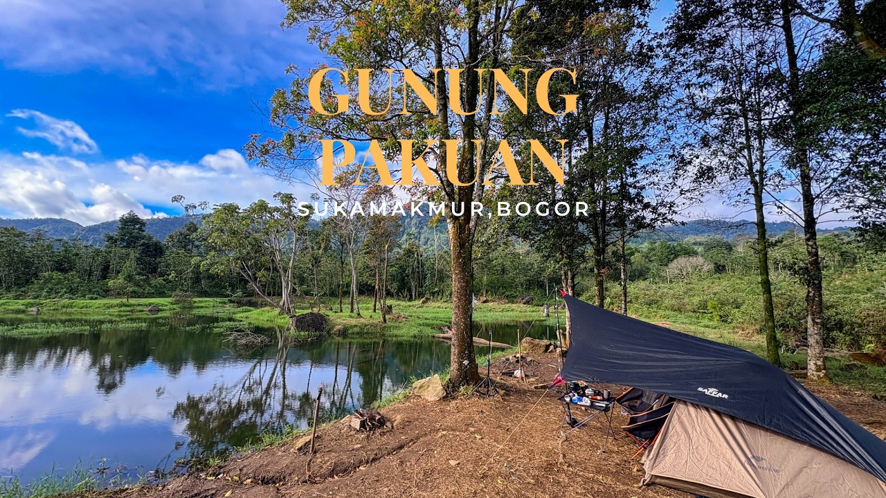 CAMPING DI GUNUNG PAKUAN PINGGIR DANAU | BISA MANCING PINGGIR DANAU #camping #viral #bogor #mancing