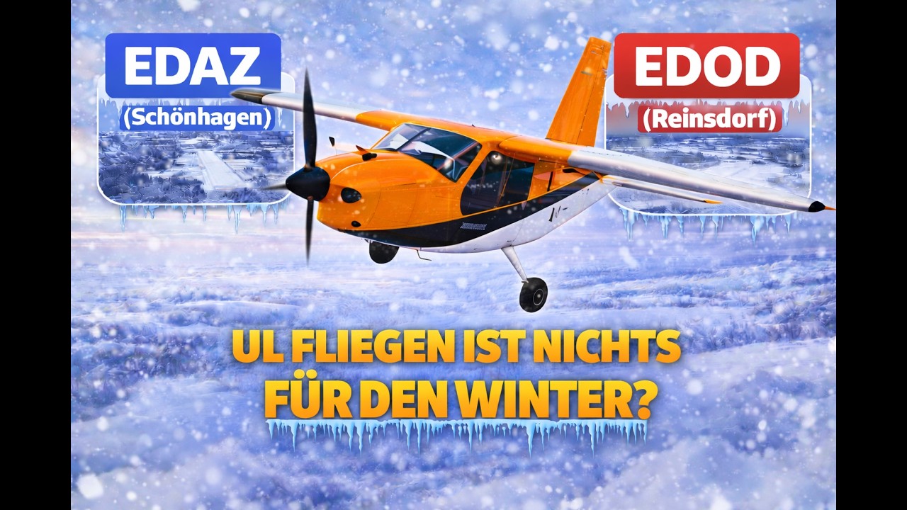 Schnee-Runway & Eis: So landest du ohne Bremsen (EDAZ Schönhagen → EDOD Rheinsdorf)